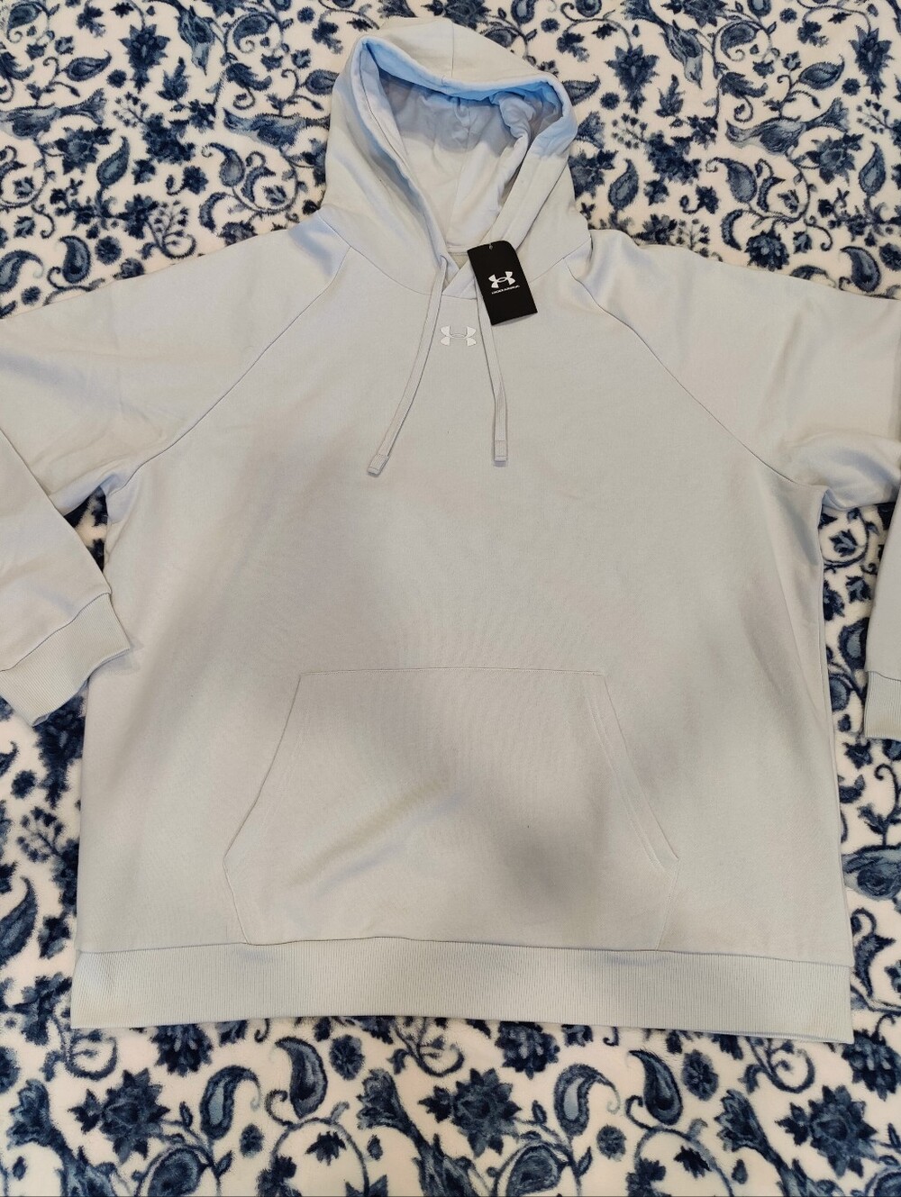Under Armour Rival Fleece Light Gray Sweatshirt Pullover Hoodie